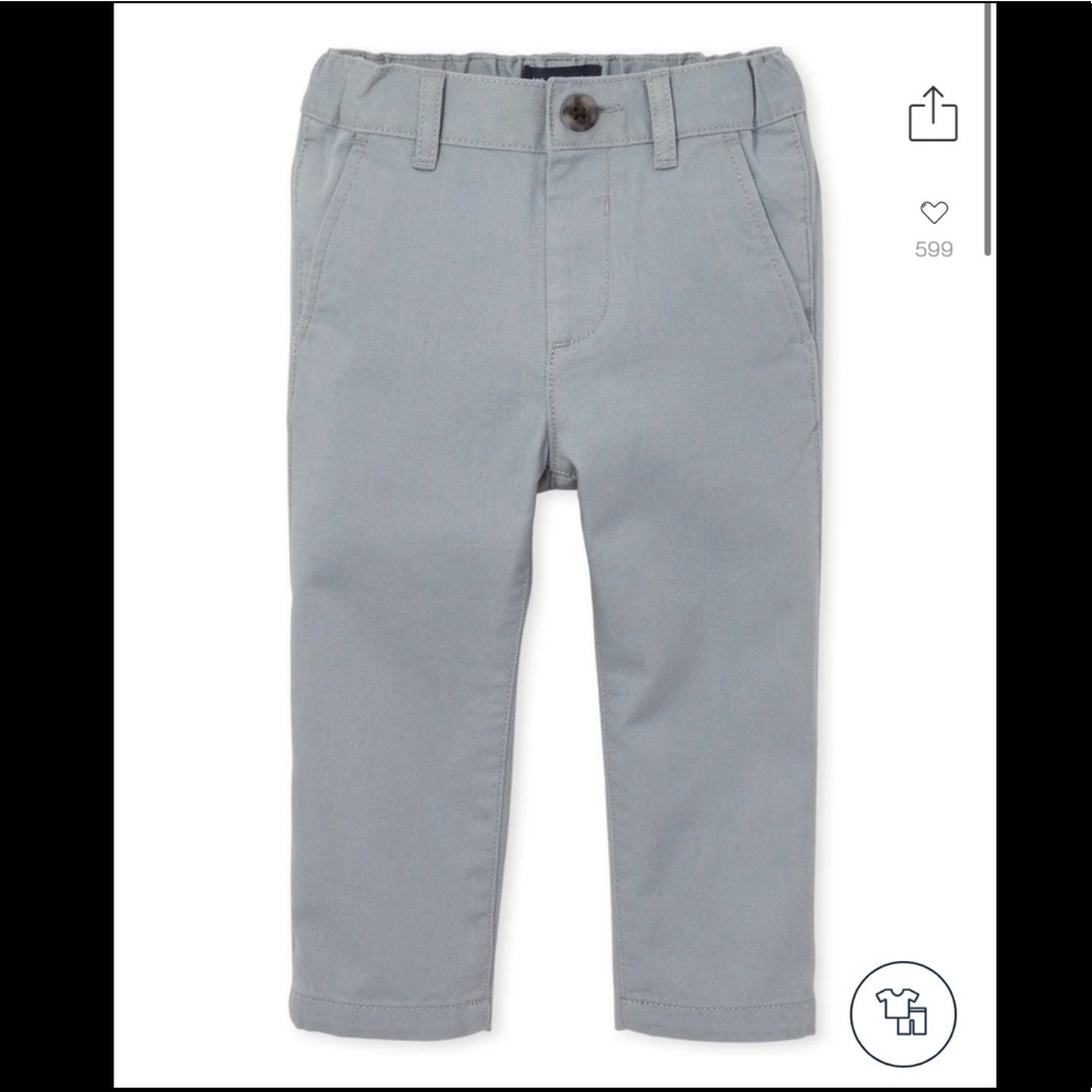 Toddler boys stretch skinny chino pants